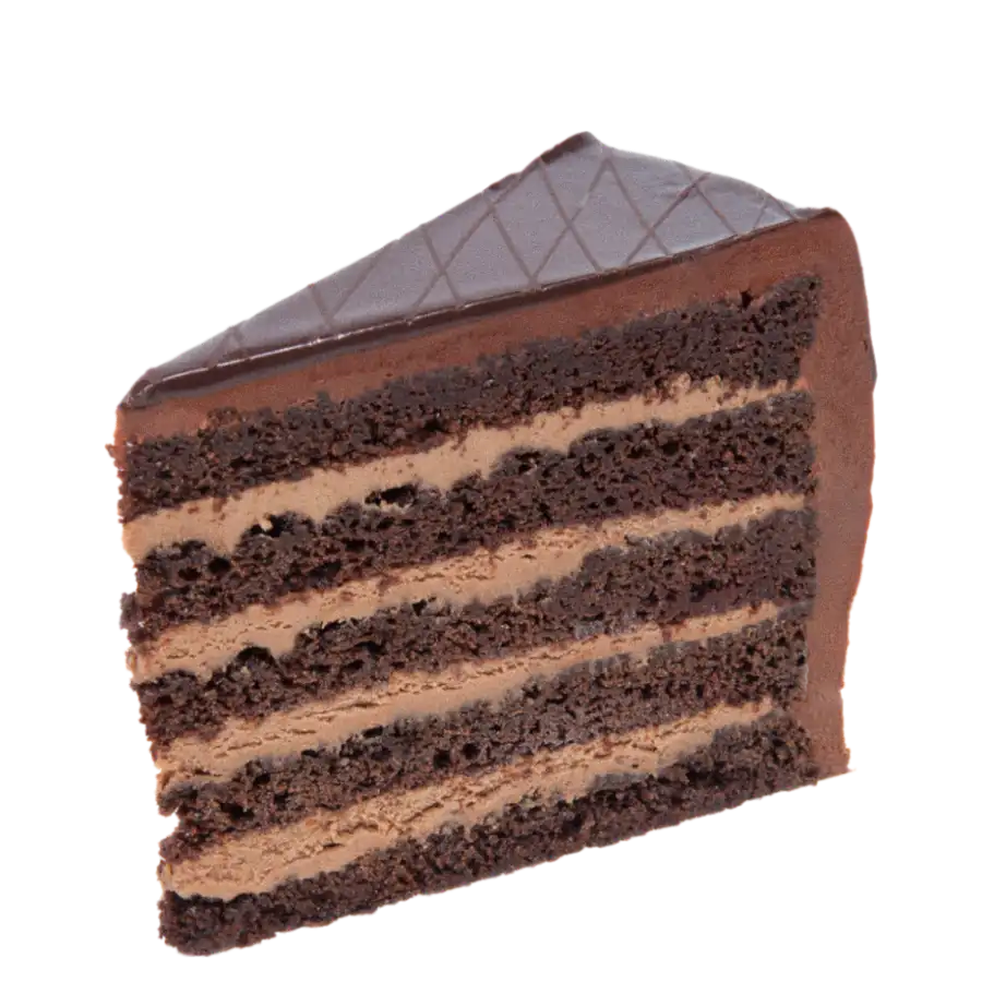 slice of chocolate cake